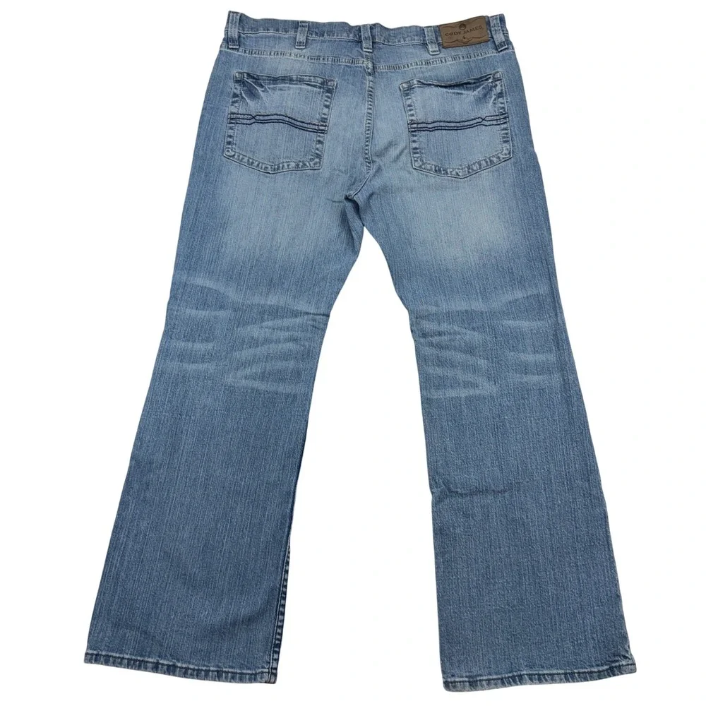 Cody James Jeans Mens 40x32 Blue Light Wash Straight Leg Stretch Western Denim